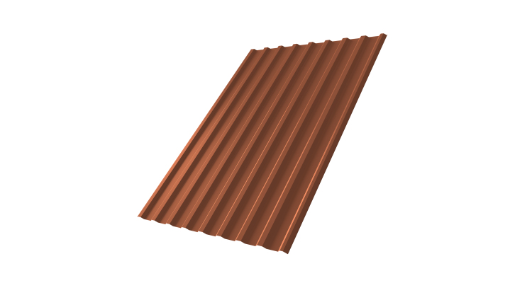 Профнастил С20R 0,45 PE RAL 8004 терракота