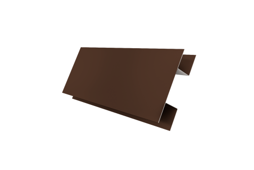 Планка H-образная Экобрус 0,5 Satin Matt RAL 8017 шоколад (3м)