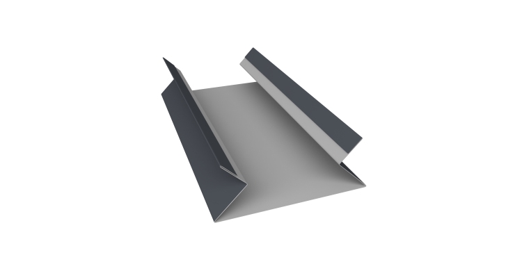 Планка угла внутреннего составная верхняя 0,5 Satin с пленкой RAL 7024 мокрый асфальт (3м)