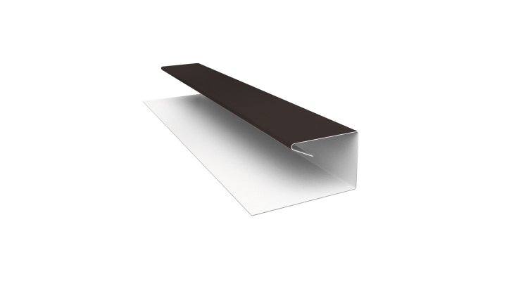 Планка П-образная завершающая сложная (КД) 0,45 Drap TR RR 32 темно-коричневый (2м)