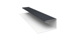 Планка П-образная завершающая сложная (КД) 0,45 Drap TR RAL 7024 мокрый асфальт (3м)