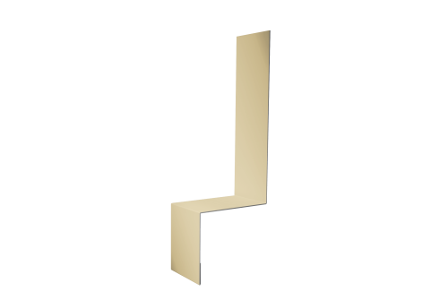 Планка примыкание боковое фальц 0,45 Drap TX RAL 1015 светлая слоновая кость (2м)