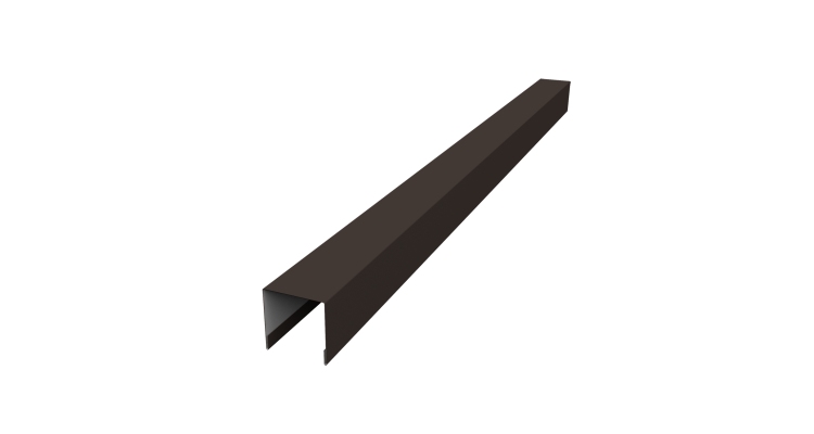 Планка вертикальная лицевая для забора жалюзи Palermo 0,5 PurPro RR 32 темно-коричневый (2,5м)