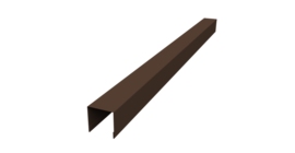 Планка вертикальная лицевая для забора жалюзи Palermo 0,45 Drap TwinColor RAL 8017 шоколад (3м)