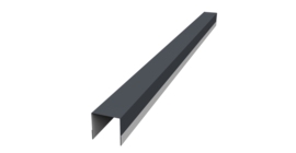 Планка вертикальная обратная для забора жалюзи Palermo 0,5 PurLite Matt RAL 7024 мокрый асфальт (1,8м)