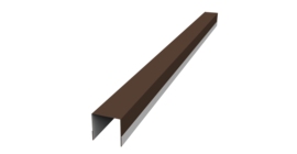 Планка вертикальная обратная для забора жалюзи Palermo 0,5 Satin RAL 8017 шоколад (2,5м)