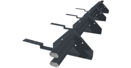 Снегозадержатель трубчатый для композитной черепицы Roman RAL 7024 (3м)