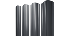 Штакетник Круглый фигурный 0,45 PE RAL 7024 мокрый асфальт